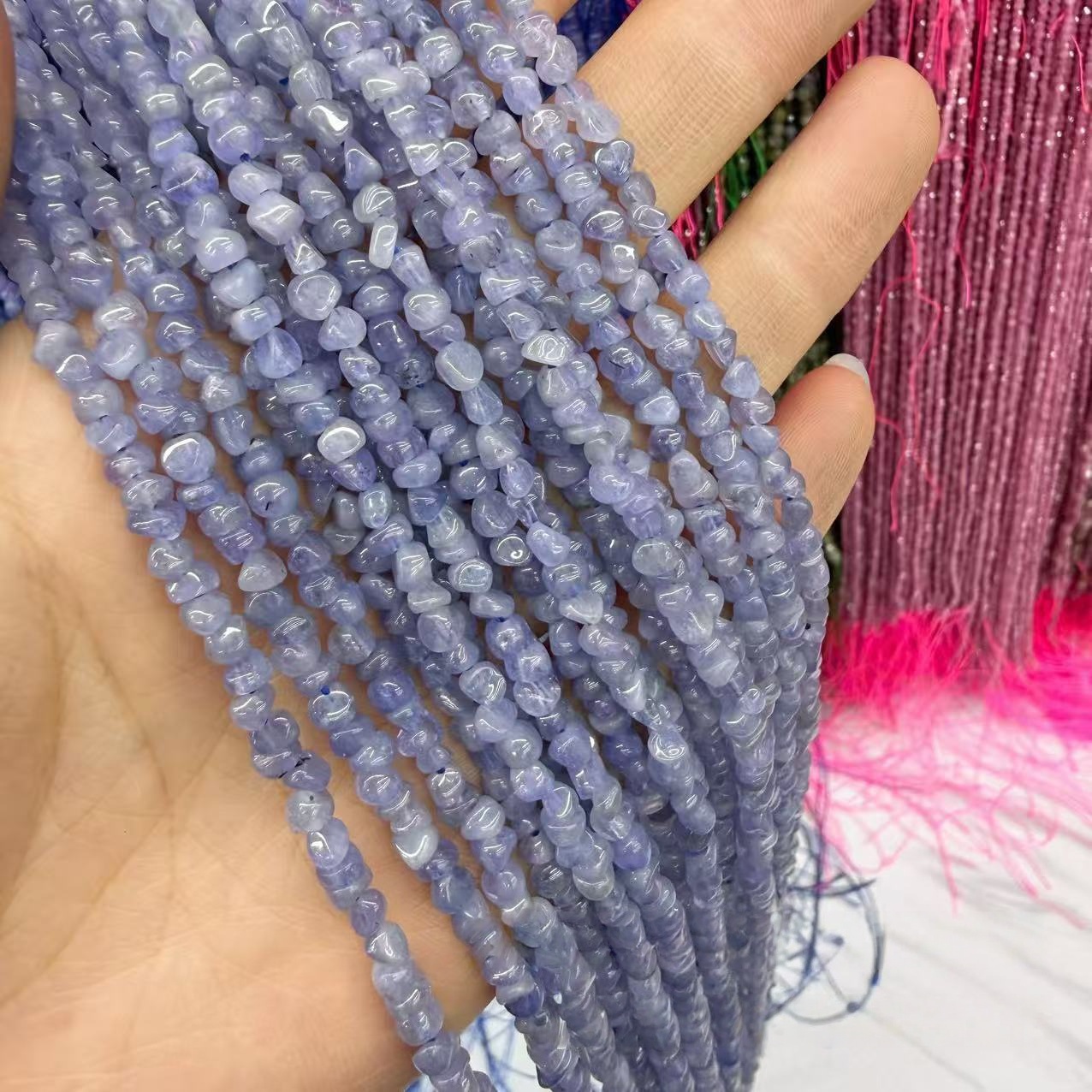 MYA4376--4mm Natural Tanzanite Irregular Beads