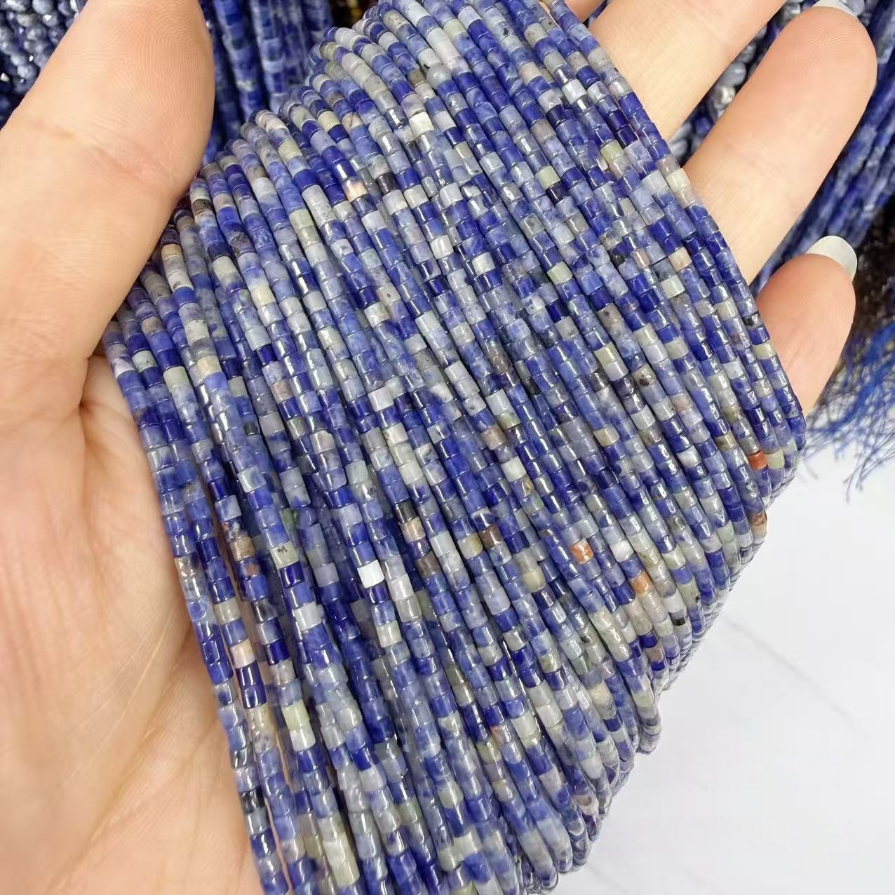 MYA4405--Natural Sodalite Round/Cylinder/Square