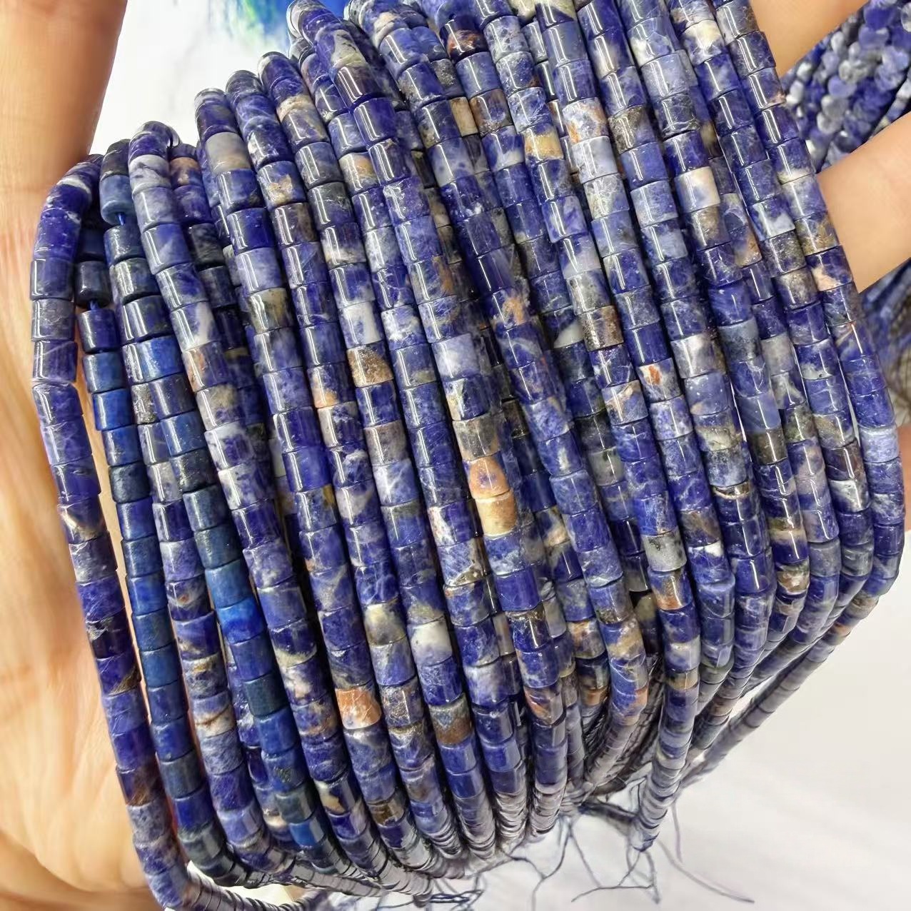 MYA4405--Natural Sodalite Round/Cylinder/Square