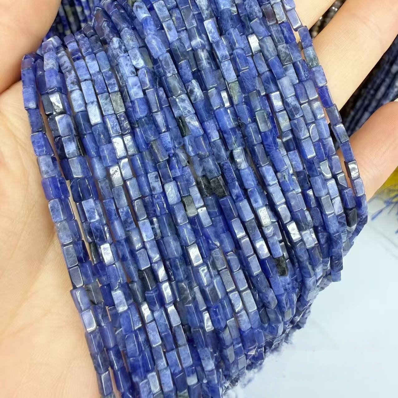 MYA4405--Natural Sodalite Round/Cylinder/Square