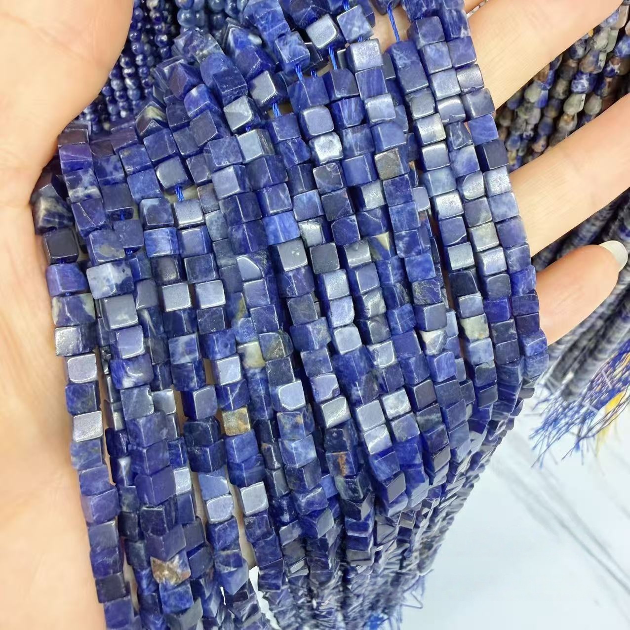 MYA4405--Natural Sodalite Round/Cylinder/Square