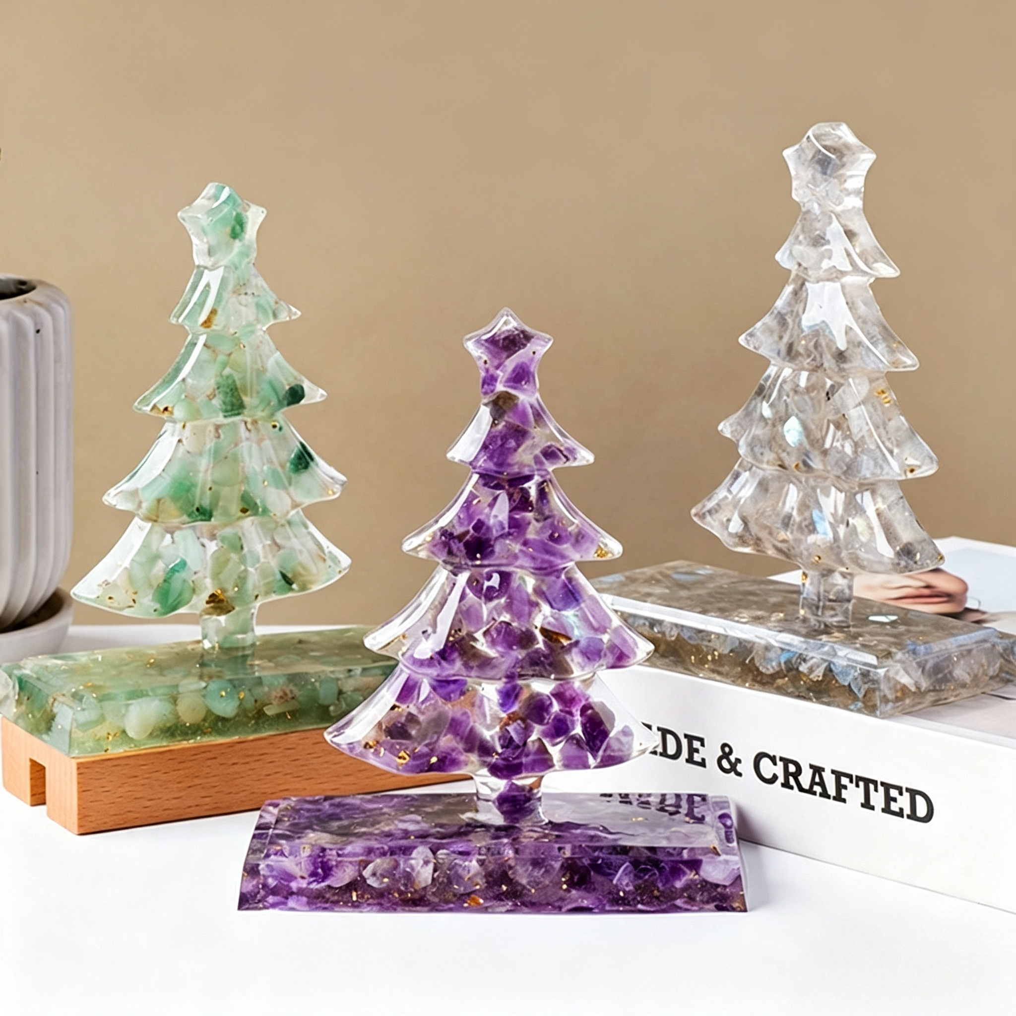 Crystal Chip Christmas Tree Ornament