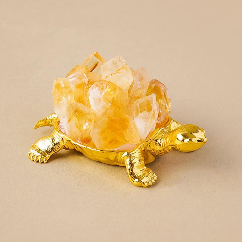 Natural Crystal Longevity Turtle Home Decor Ornament