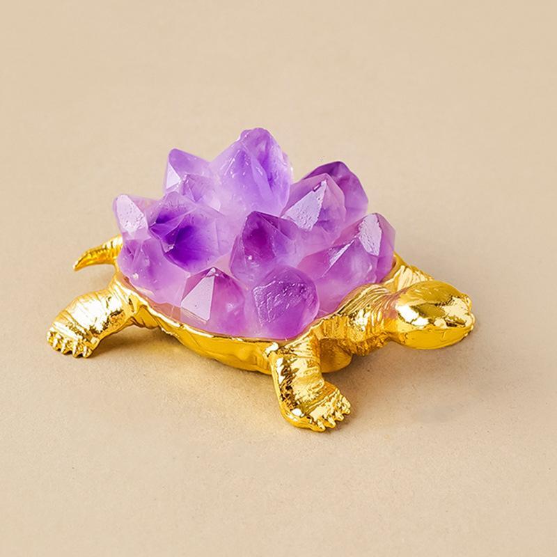 Natural Crystal Longevity Turtle Home Decor Ornament
