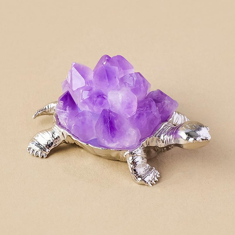 Natural Crystal Longevity Turtle Home Decor Ornament