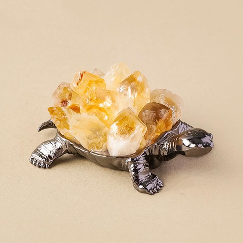 Natural Crystal Longevity Turtle Home Decor Ornament