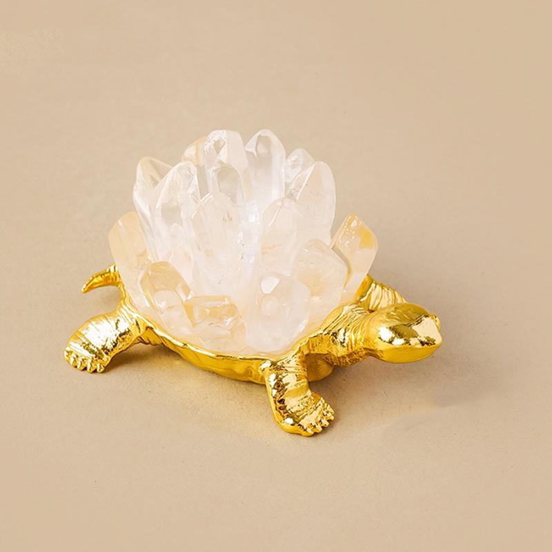 Natural Crystal Longevity Turtle Home Decor Ornament