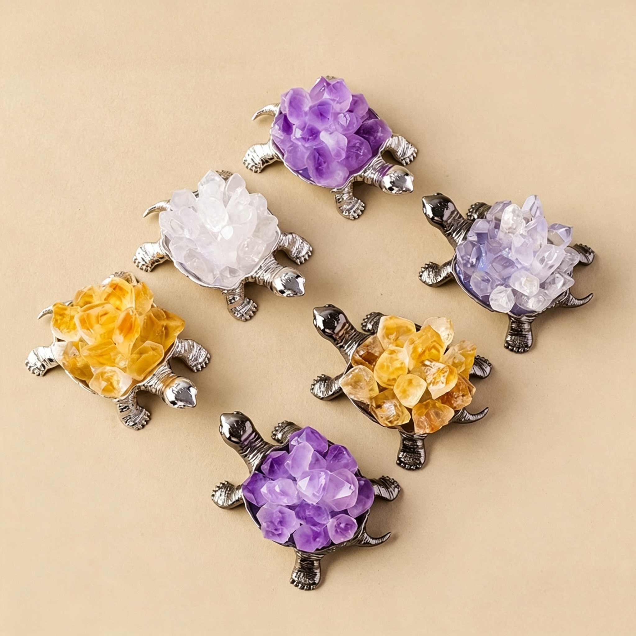 Natural Crystal Longevity Turtle Home Decor Ornament