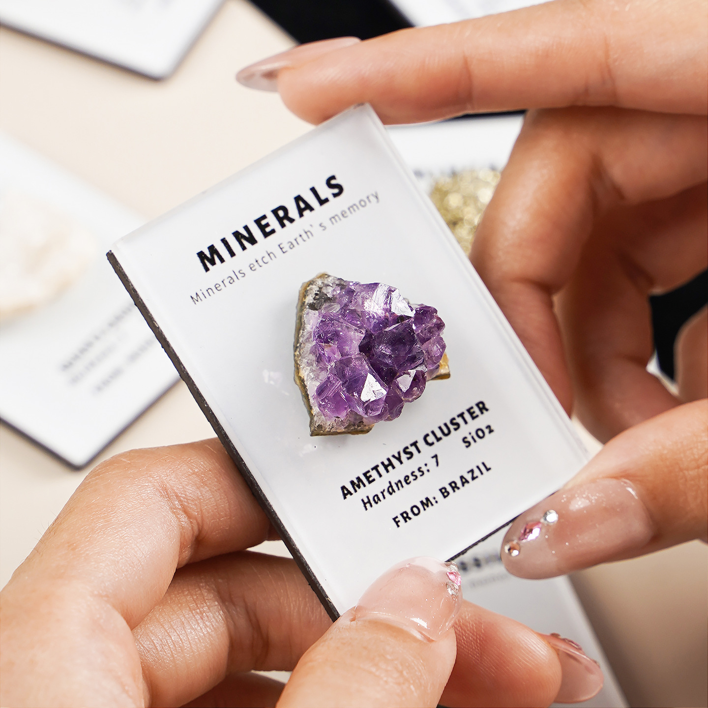 Natural Amethyst Cluster Magnetic Fridge Magnet