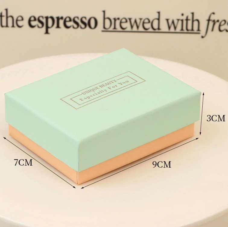 MYA4615--Exquisite mint green top and bottom cover jewelry packaging box