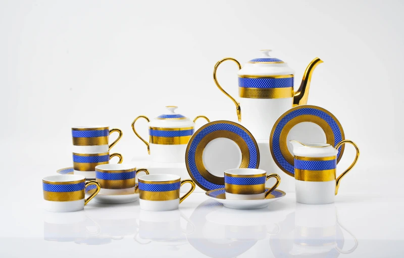 Golden Domain Blue 15 Head Coffee Cup