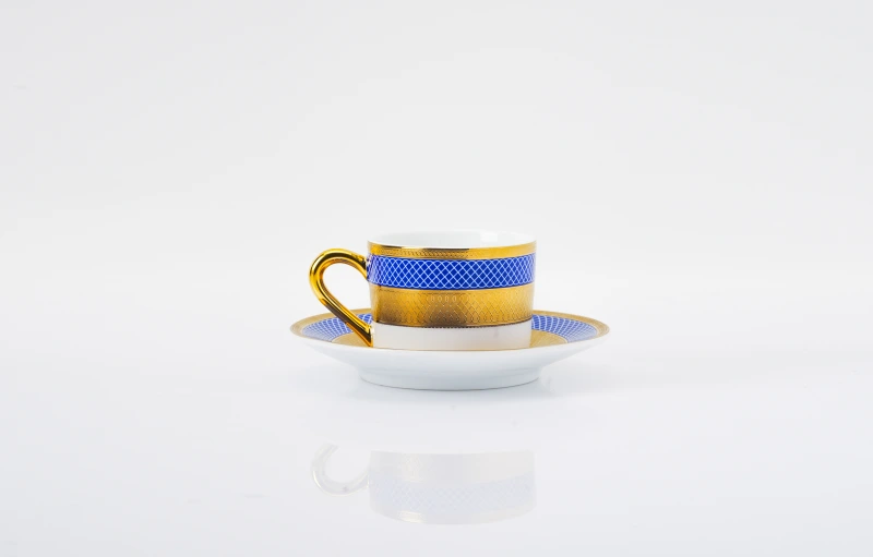 Golden Blue Coffee Cup