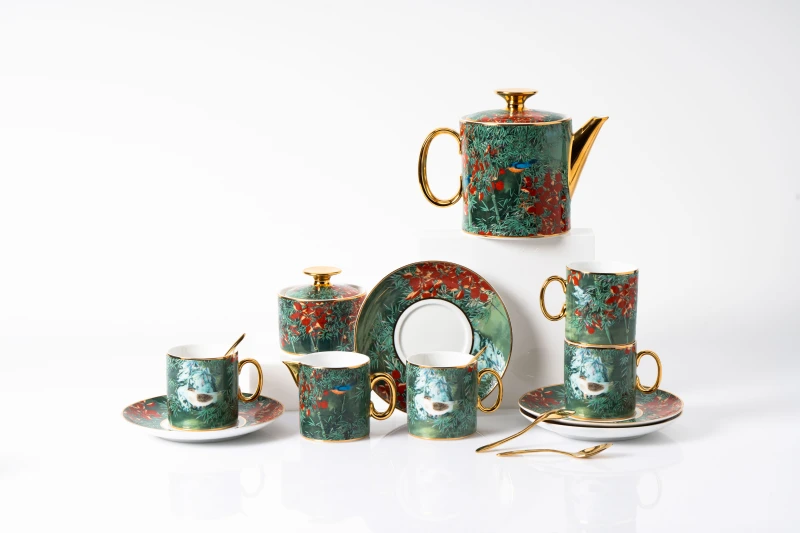 Green and Lush 15 Head Coffee Set