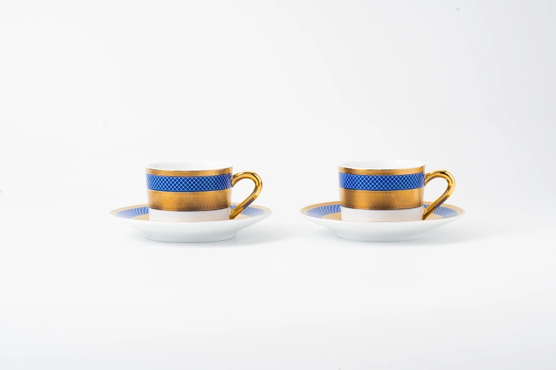 Golden Blue Coffee Cup