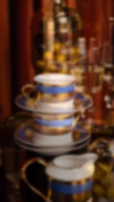 Golden Blue Coffee Pair Cup