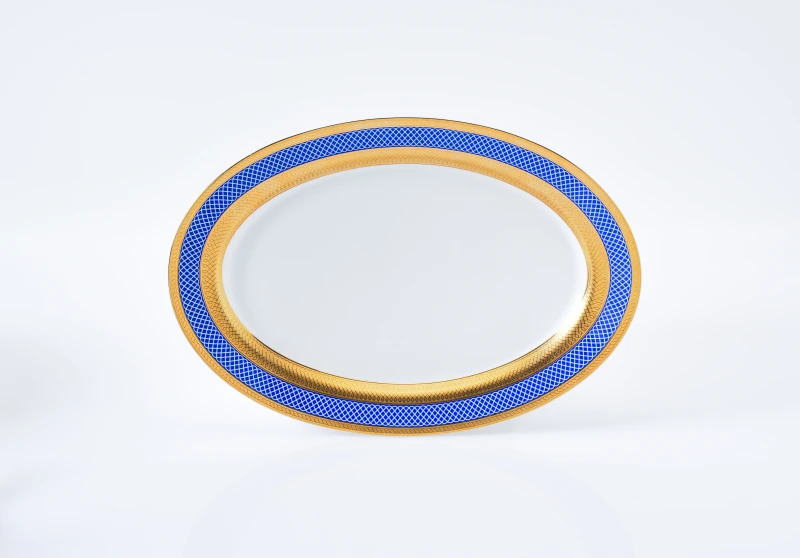 Golden Blue Tableware Set
