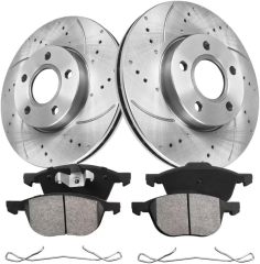 Brake Pads  Compatible With 2012-2018 Ford Focus, 2013-2018 Ford C-Max, Front Automotive Replacement Brake Kits 54181 D1044-7947 Drilled And Slotted Rotors 278mm(10.9in),Leading brake pads factory | manufacturer | supplier - China factory and Cambodia factory