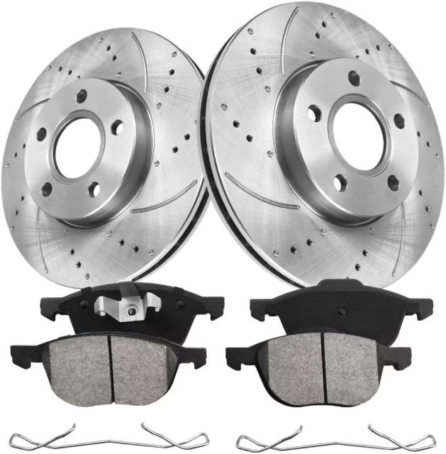 Brake Pads  Compatible With 2012-2018 Ford Focus, 2013-2018 Ford C-Max, Front Automotive Replacement Brake Kits 54181 D1044-7947 Drilled And Slotted Rotors 278mm(10.9in),Leading brake pads factory | manufacturer | supplier - China factory and Cambodia factory