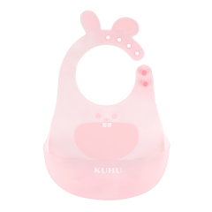 KUHU UltraThin Silicone Baby Bib - Waterproof, Easy to Clean, Adjustable - Ideal for Babies and Toddlers