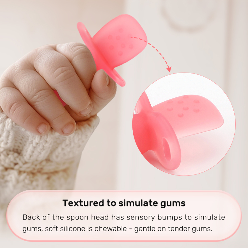 KUHU Carrot Silicone Spoon & Fork Set - Silicone Utensils for Babies & Toddlers, baby silicone spoon & Fork Set