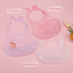 KUHU UltraThin Silicone Baby Bib - Waterproof, Easy to Clean, Adjustable - Ideal for Babies and Toddlers