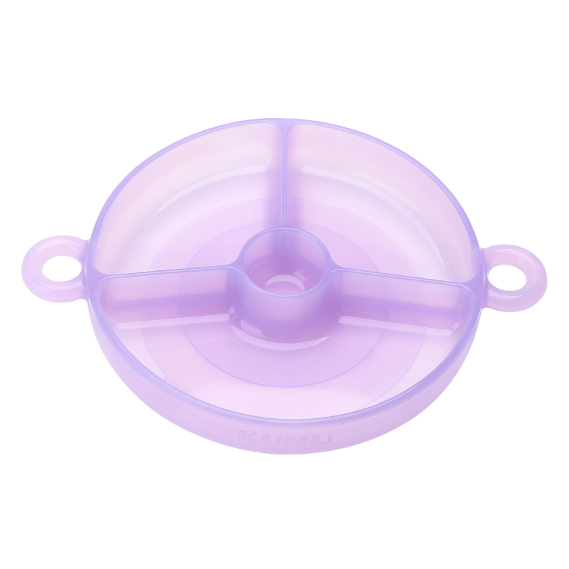 KUHU Mess-Free Feeding silicone baby plates for Babies & Toddlers - Handles, Suction Base, Perfect for Boys & Girls, silicone baby plates with suction
