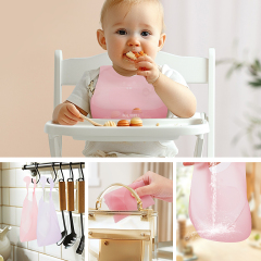 KUHU UltraThin Silicone Baby Bib - Waterproof, Easy to Clean, Adjustable - Ideal for Babies and Toddlers