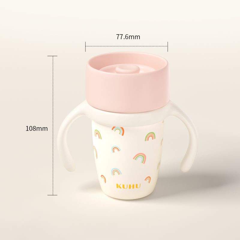KUHU 360° Training Cup – Platinum Silicone Slow-Flow Spill-Proof Cup (240ml)