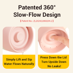 KUHU 360° Training Cup – Platinum Silicone Slow-Flow Spill-Proof Cup (240ml)