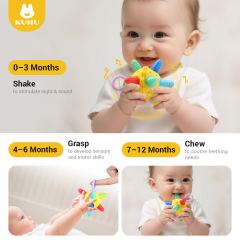 Silicone Teether Ball Set (2-Pack with Strap & Storage Case)