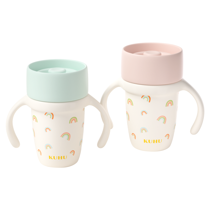 KUHU 360° Training Cup – Platinum Silicone Slow-Flow Spill-Proof Cup (240ml)