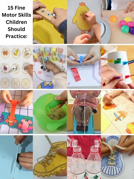 toddler practicing fine motor skills with hands