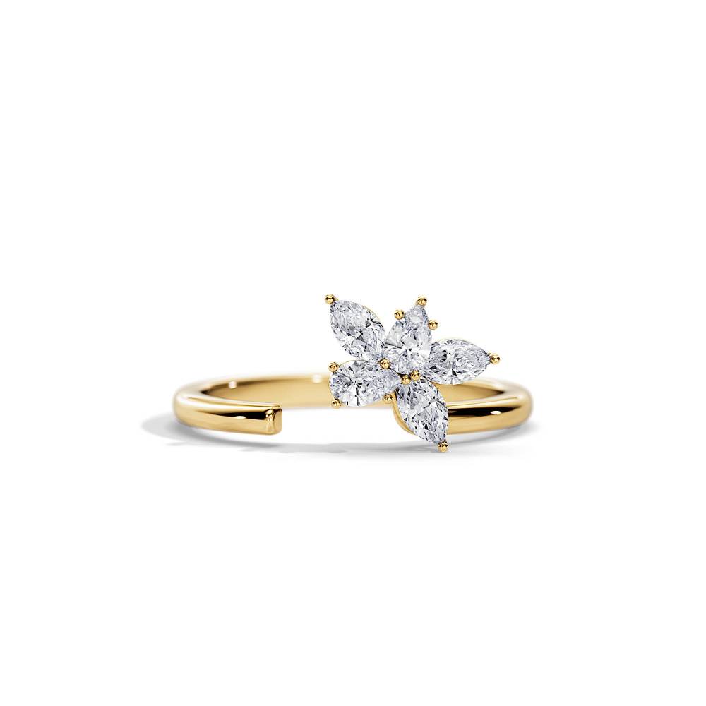 0.5 Carat Wedding Band Butterfly Diamond Ring Women