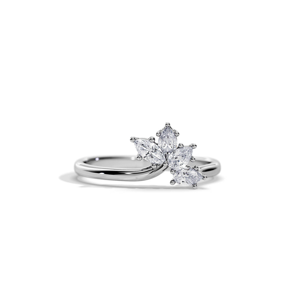 Wedding Band  Pear Marquise Diamonds