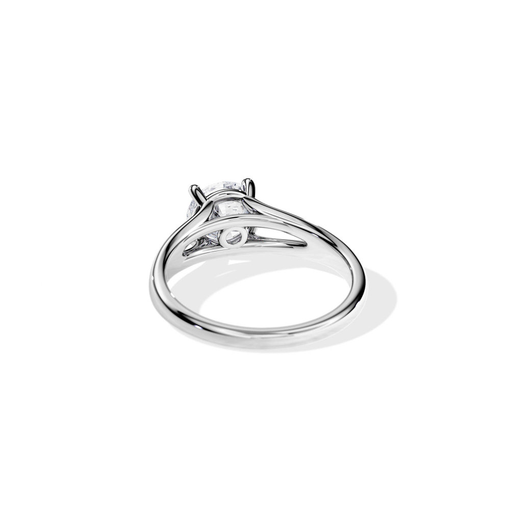 1 Carat Split Shank Lab Grown Diamond Engagement Ring