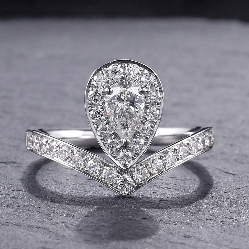 Pear Cut Queen Diamond Ring