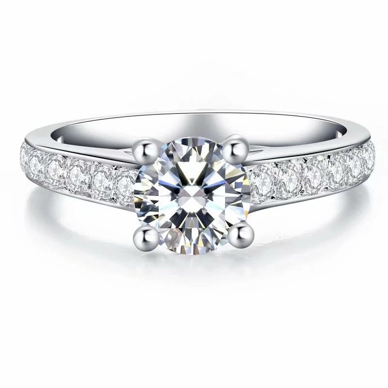 Square Cut Halo Diamond Ring