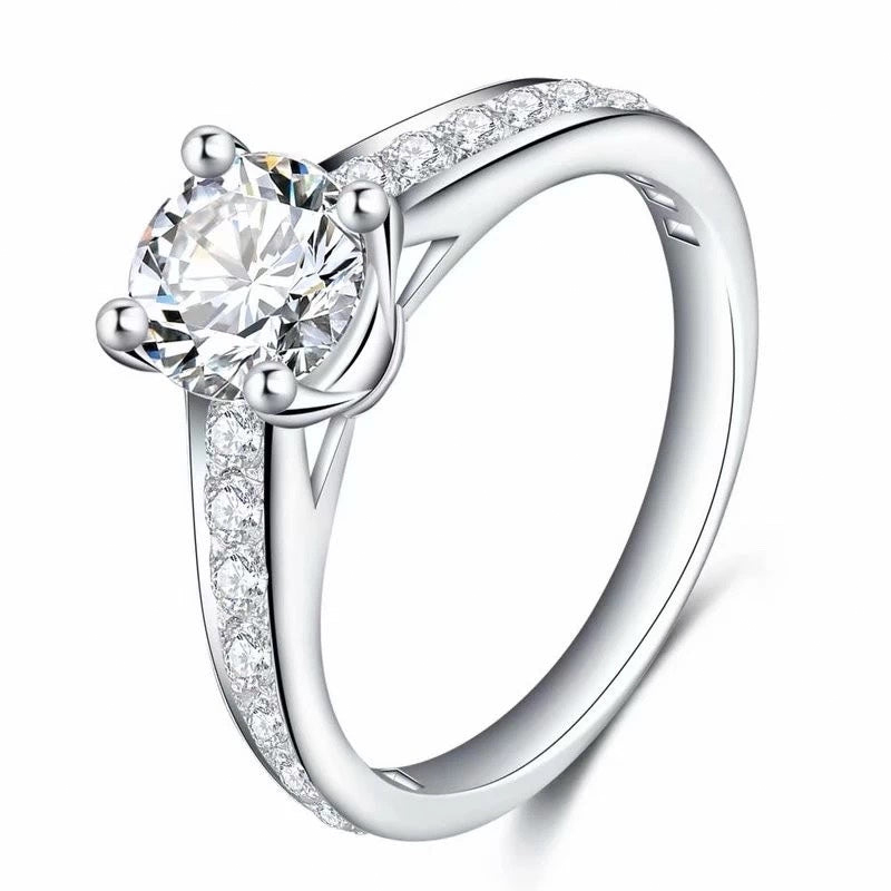 Square Cut Halo Diamond Ring