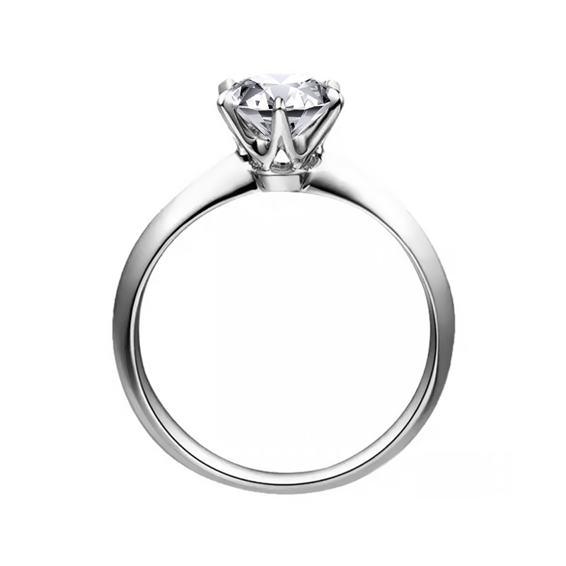 Six-Prong Diamond Solitaire Ring