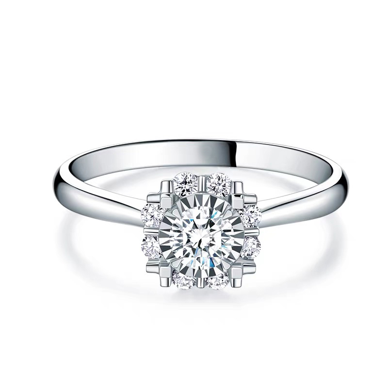 Star-shaped diamond ring