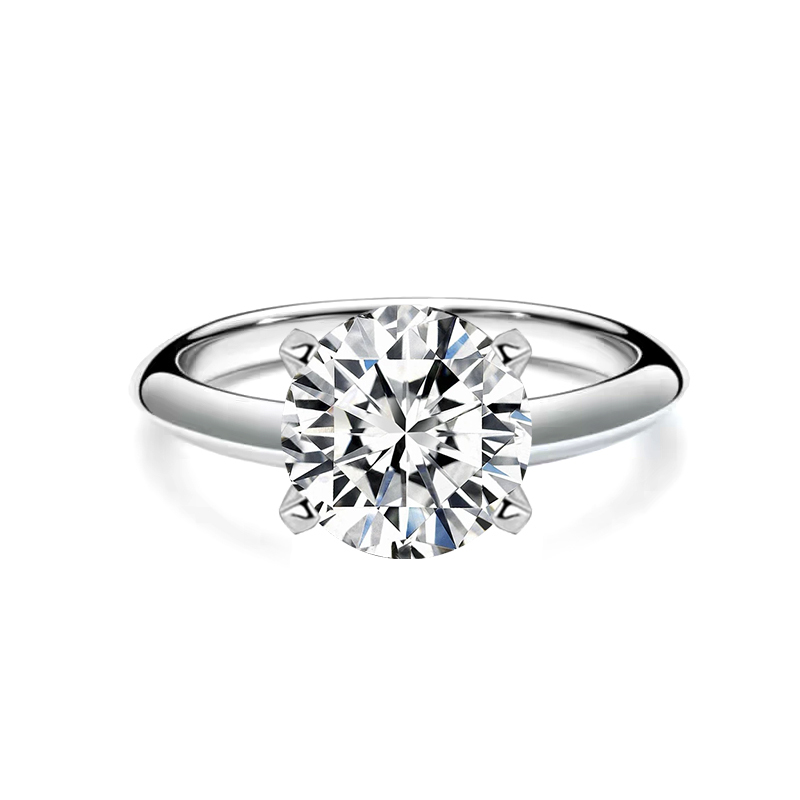 18K Gold Halo Lab Diamond Ring