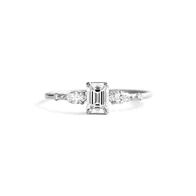 Emerald Cut Lab Diamond Ring