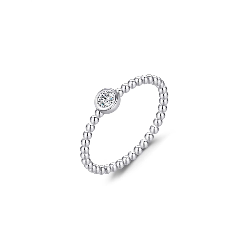 Bubble-inspired lab-grown diamond ring