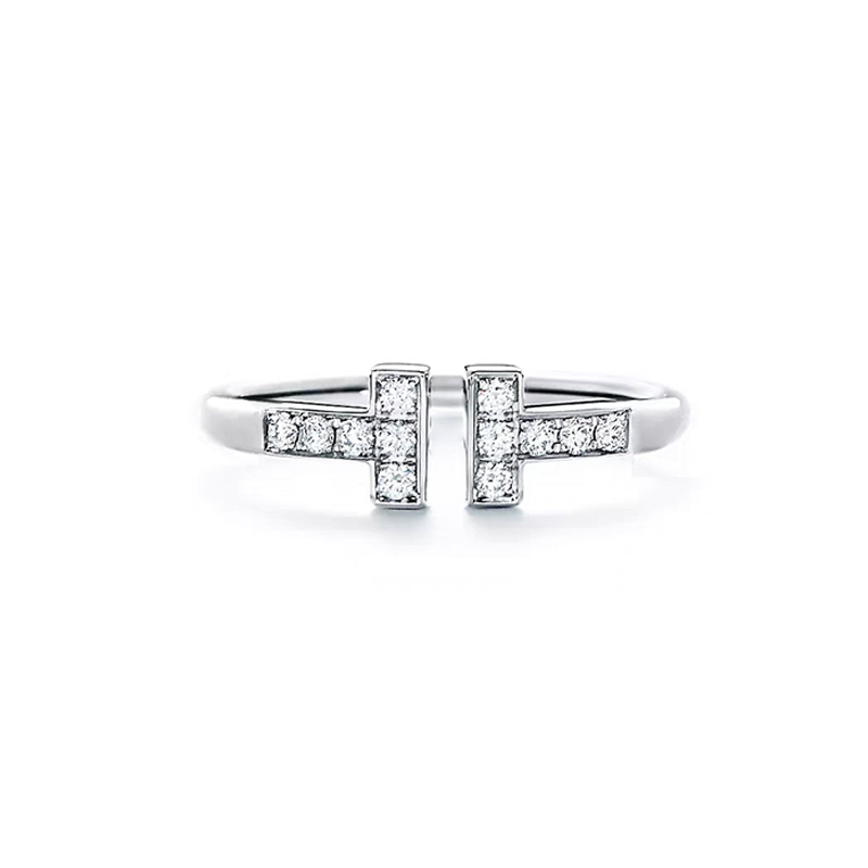 T-Shape Diamond-Encrusted Coil Lab-Grown Diamond Ring