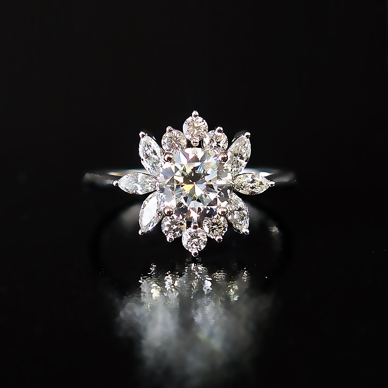 Flower-Inspired Lab-Grown Diamond Ring