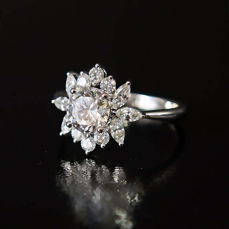 Flower-Inspired Lab-Grown Diamond Ring