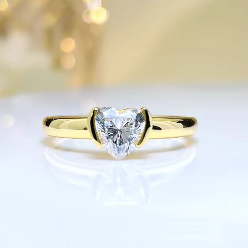 Heart-Cut Lab Grown Diamond Ring