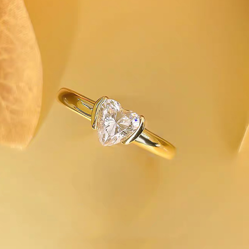 Heart-Cut Lab Grown Diamond Ring