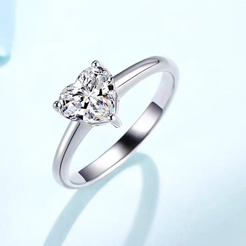 Heart-Cut Lab Grown Diamond Ring