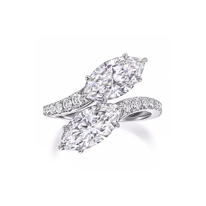 Marquise-Cut Serpentine-Inspired Lab-Grown Diamond Ring